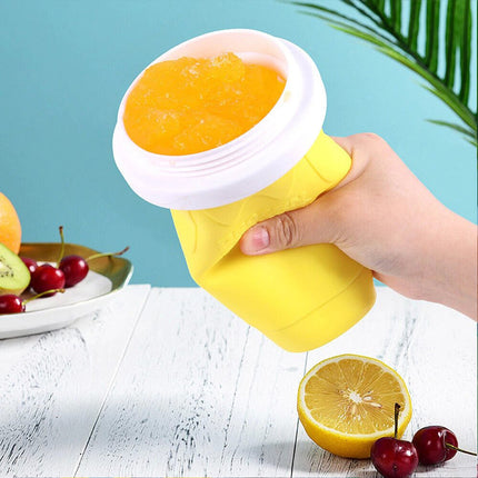 Yellow Slushie Maker Cup Quick Freeze Magic Squeeze Cup Milkshake Cup Ice Cream Maker