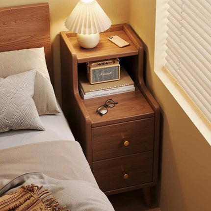 Super-Slim Nightstand Bedside Table Bedroom Drawers End Table Cabinet Storage