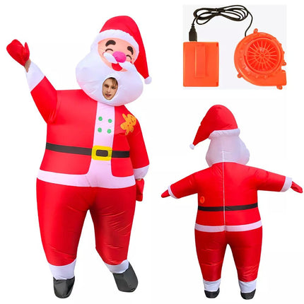 2m Inflatable Santa Claus Costume Cosplay Adult Xmas Fancy Dress Suit Party