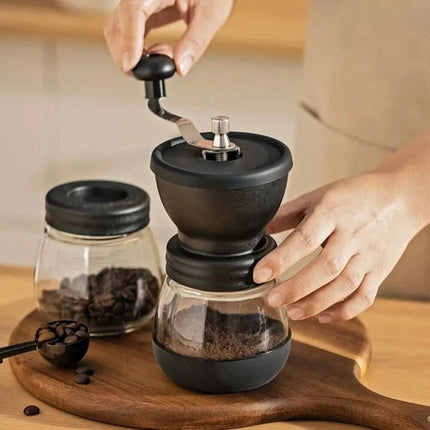 Coffee Bean Grinder Manual Portable Hand-Held Adjustable Mill Home Kitchen Tool