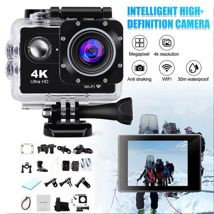 4K 2'' Ultra HD 1080P Sport WiFi 16MP Cam Action Camera DV Video Recorder Go Pro