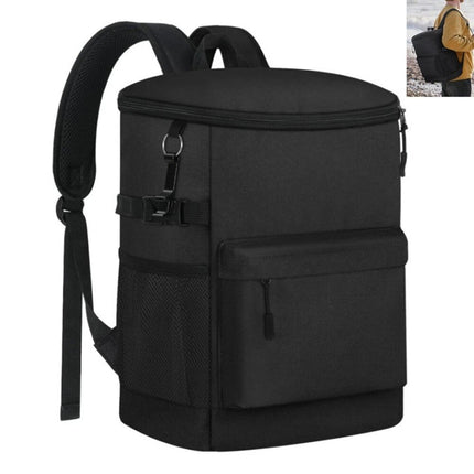Black Cooler Backpack 33 Cans Backpack Coolers Insulated Leak Proof Soft Beach Cooler