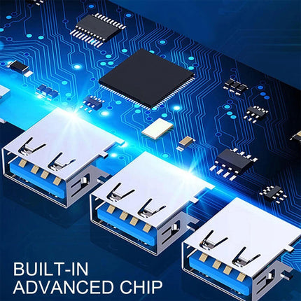 Multi USB 3.0 Hub 4 Port High Speed Slim Compact Expansion Smart Splitter Type-C