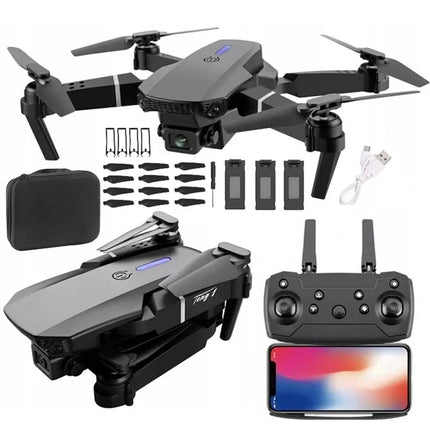 Drone RC Drones Pro 4K HD Dual Camera WIFI FPV Quadcopter Foldable Bag