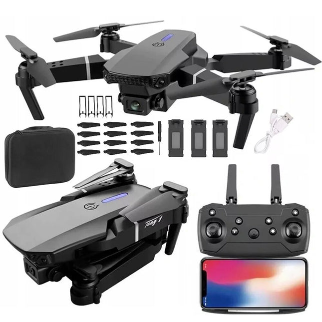 Drone RC Drones Pro 4K HD Dual Camera WIFI FPV Quadcopter Foldable Bag