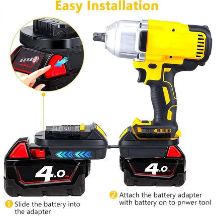 Battery Converter for Milwaukee to Dewalt Battery Adapter MIL18DL M18 18V