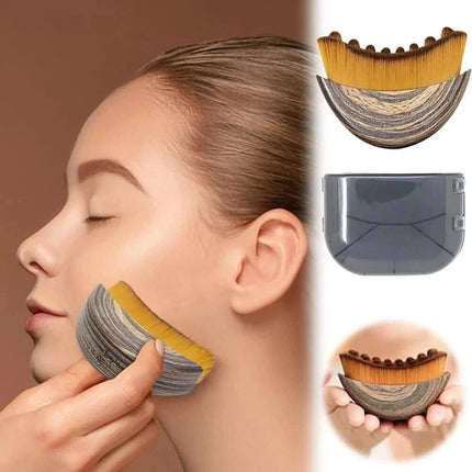 2Pcs Lymphatic Contour Face Brush, Dry Brushing Face Brush,Lymphatic Drainage Massage
