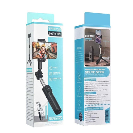 Selfie Stick Travel Tripod for Cell Phone with Remote Control Holder Vlog Stream