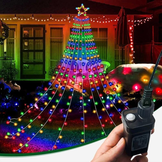 Waterfall Christmas Tree Lights 200 LED String Light Lighting Wall Yard Garden