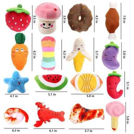 Pet Dog Chew Toys Cute Squeaker Squeaky Soft Plush Play Sound Puppy Teeth Toys