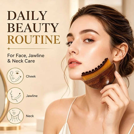 Ergonomic Design Lymphatic Contour Face Brush Dry Brushing Drainage Massage Skin