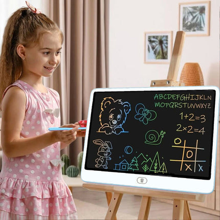 Blue 20" LCD Kids Writing Tablet Drawing Board Hand writing Pad Boys Girls Toy