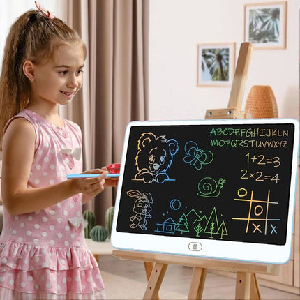 Blue 16" LCD Kids Writing Tablet Drawing Board Hand writing Pad Boys Girls Toy