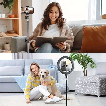 160cm LED Ring Light with Tripod Stand Phone Holder Streamer Studio Photo Makeup Lamp