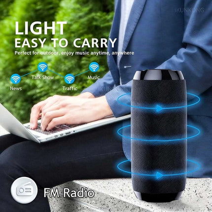Wireless Bluetooth Speaker Portable Bass Music Waterproof AUX/TF/FM/Radio