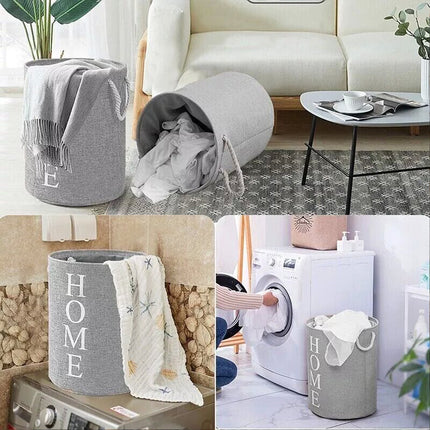 60L Large Foldable Laundry Washing Clothes Storage Hamper Basket Bin Organiser