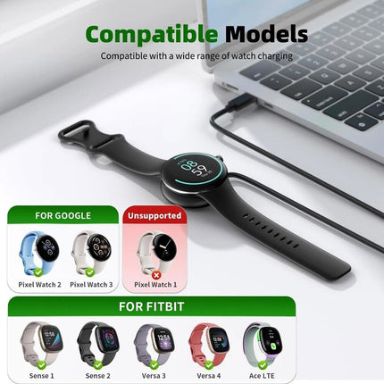 Magnetic Charging Cable for Google Pixel Watch 3 2 Charger Fitbit Versa Sense 4
