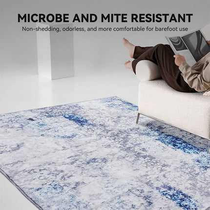120×180 CM Traditional Vintage Rug 6mm Thick Antibacterial Non-Slip Washable Indoor Outdoor