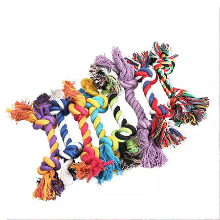 30PCS Dog Braided Rope Toys Pet Puppy Chew Toy Gift Tough Cotton Clean Teeth