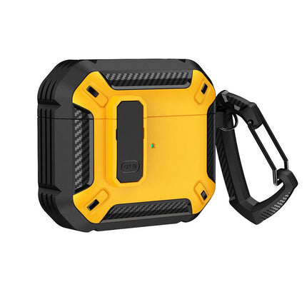 Yellow Armor Case For Apple AirPods Pro, Heavy Duty Shockproof Earphone Protective Cover