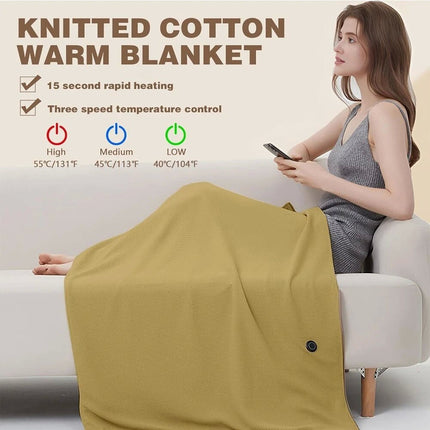 Electric Heated Throw Blanket USB Warm Poncho Wrap Blanket Portable heated Shawl