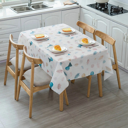 Pine branches Rectangle Table Cloth Water Stain Resistant PEVA Party Tablecloth Desk Cover Mat