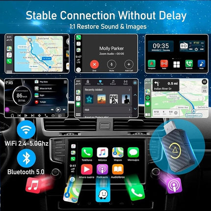 Wireless Apple Carplay Android Auto Adapter for iPhone Car Play Plug & Play