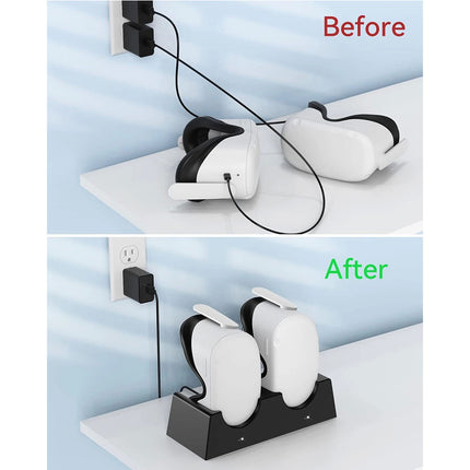 Charging Dock Station For Quest 2 VR Dual Charging Dock Holder Fast Charging