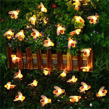 100LED 10.9M Warm White Bee Solar Christmas Party String Garden Lights