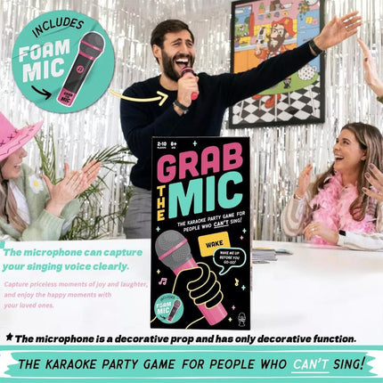 Exciting Grab the Mic Family Karaoke Board Game Lyric Cards Birthday Party