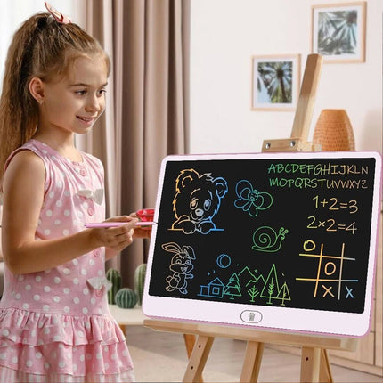 Pink 20" LCD Kids Writing Tablet Drawing Board Hand writing Pad Boys Girls Toy