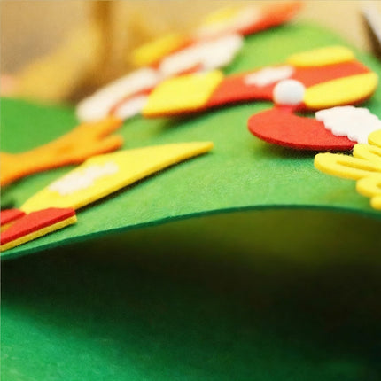 26Pcs Without Light Felt Christmas Tree Set DIY with Removable Ornaments Xmas Hand Craft Decorations