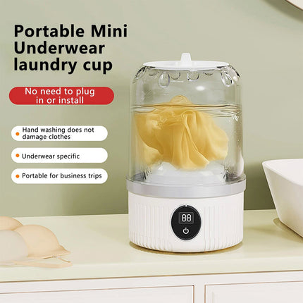 Underwear Washer with Laundry Cup Rechargeable Cordless Small Washing Machine