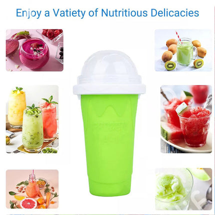 Green Slushie Maker Cup Quick Freeze Magic Milkshake Cup Ice Cream Maker