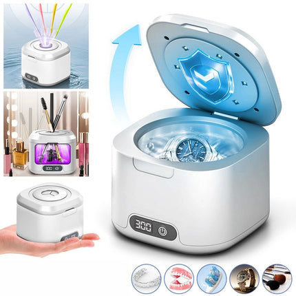 Dental Ultrasonic Retainer Cleaner - 49kHz Ultrasonic Pod for Denture Jewelry