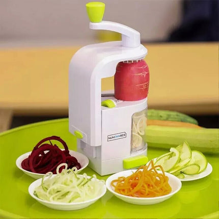Manual Vegetable Slicer Spiralizer 4-IN-1 Blade Zucchini Noodle Spaghetti Maker
