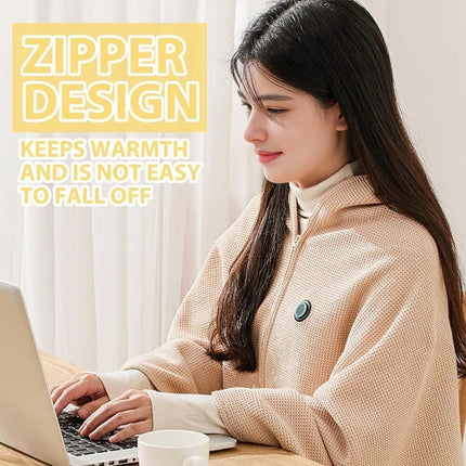 Electric Heated Throw Blanket USB Warm Poncho Wrap Blanket Portable heated Shawl