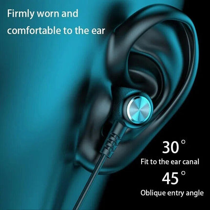 Wireless Bluetooth Neckband Headphones Earbuds Earphone Mic Headset For Mobile
