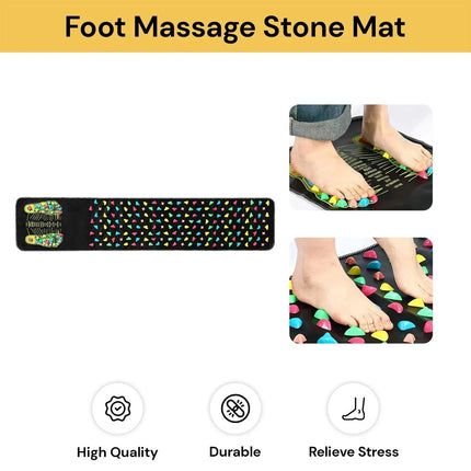Foot Acupoint Therapy Foot Massage Reflexology Acupressure Pad Walk Stone Mat