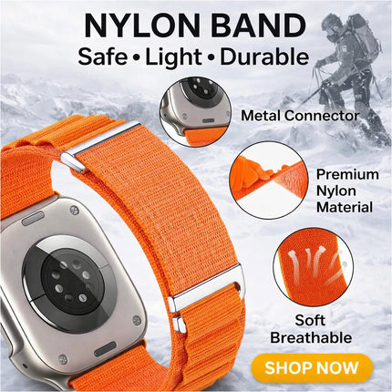 For Apple Watch Band Series 11 42mm SE 3 40mm iWatch Strap Nylon Alpine