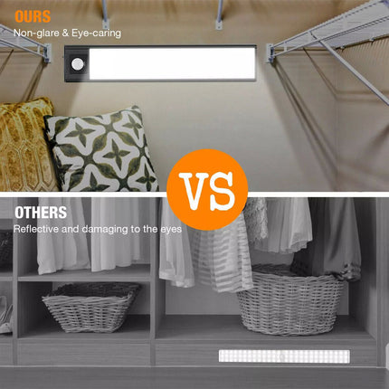 40cm Black Rechargeable Magnetic LED Motion Sensor Under Closet Light Cabinet Dimmable Lamp