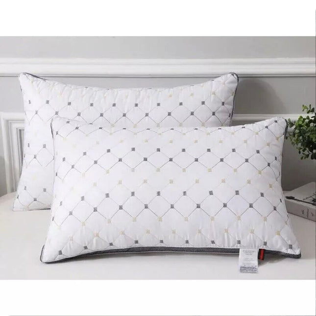 Hotel Quality Cotton Pillows Ultra Plush Home Bed Standard Pillows Twin Pack