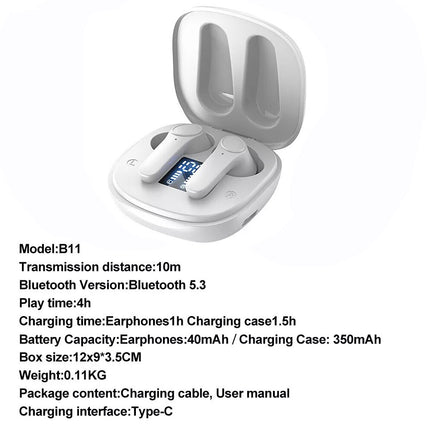 White Language Translation Earbuds 144 Languages Real Time Two-Way Translator Pods