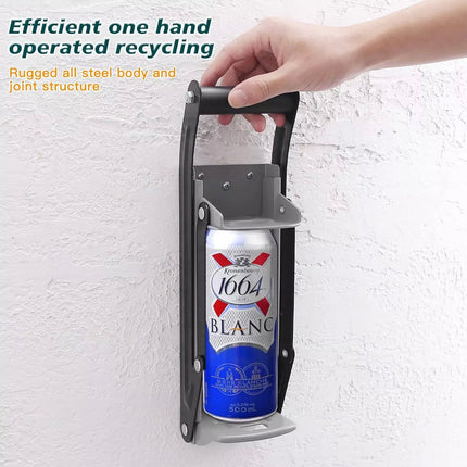 Can Crusher 16oz Beer Soda Smasher Aluminium Recycling Wall mount bottle opener