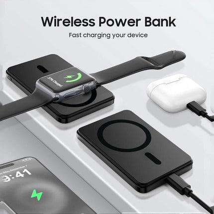 5000Mah Wireless Charger Power Bank Fast Charging USB C Magnetic for iPhone 16