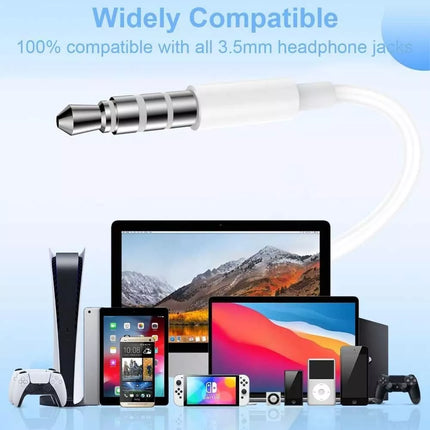 3.5mm Audio Jack Headphones Wired Earphones Volume Control & Microphone Cable Au