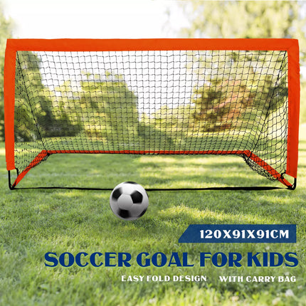 Portable Soccer Goal Kids Football Training Outdoor Practice Sport w/Carry Bag