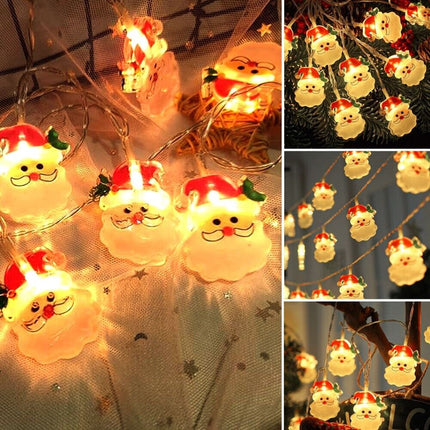 1.5M Christmas Tree Decoration Light String Snowman Santa LED Xmas Holiday Party