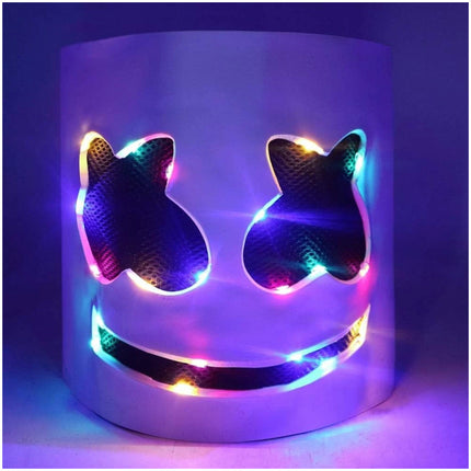 Halloween LED Light Up Mask Full Head DJ Mask Singer Costume Cosplay Party Mask