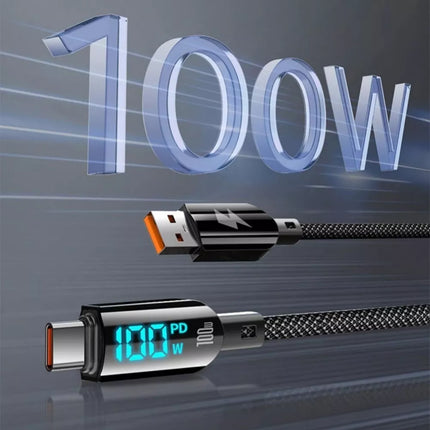Type C to Type C to Ligtning Fast Charge Cable LED Display USB C to C Charging Date Transfer iPhone